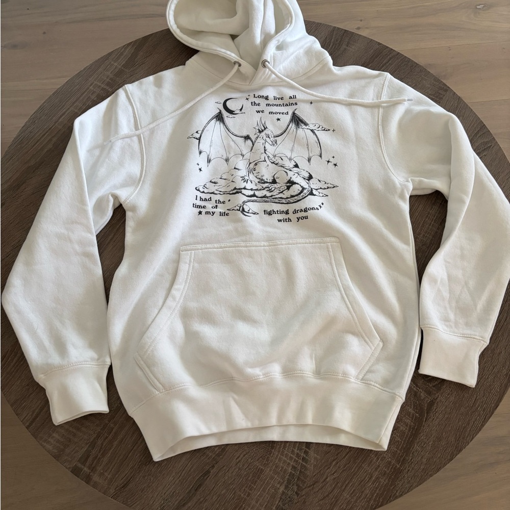 Taylor Nation White Long Live Dragon Graphic Hoodie - New Without Tags